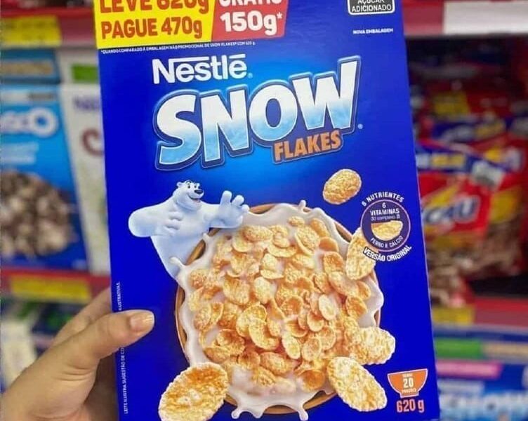 Snow Flakes Cereal Matinal Tradicional Leve 620G Embalagem Econômica