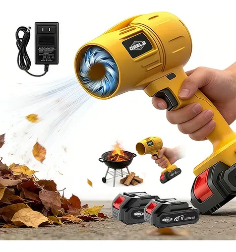 Soprador Turbo Portátil Recarregável 21v Com 2 Baterias