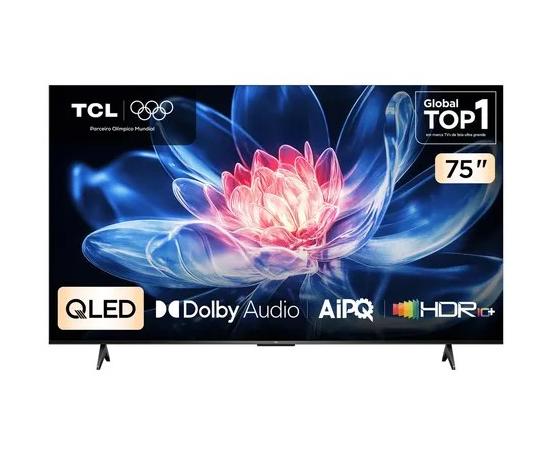 TCL, Smart TV 75" T6C, 4K QLED, Tela HVA, HDR10+ e Google TV