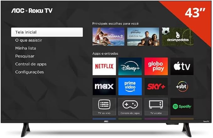 TV AOC Smart 43″ Roku TV Full HD 43S5155/78G