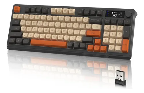 Teclado De Membrana Sem Fio Freewolf M96 Mechanical Feel Pc