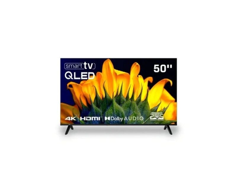 Televisão Smart Tv Hq 50 Qled, 4k Uhd, Dolby Audio, Wi-fi, Bluetooth, 3 Hdmi, 2 Usb, Netflix, Prime Video, Bivolt
