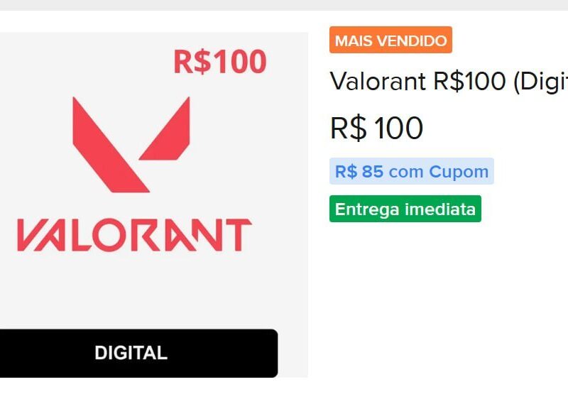 Valorant R$100 (Digital)