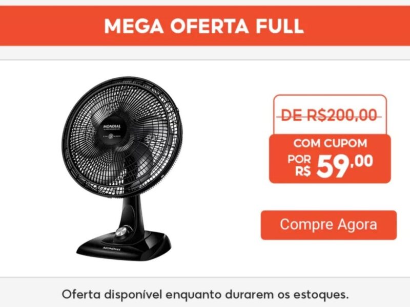 Ventilador Mondial 30cm Vsp 30 B 60hz Loi