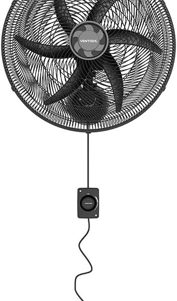 Ventisol Ventilador Osc Parede monta facil 50cm 6p preto 220v premium