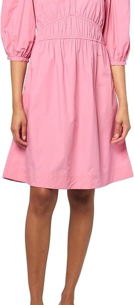 Vestido casual Poplin Cotton Dress W/Balloon Sleeves BOSSFeminino