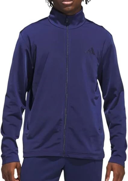 adidas Jaqueta masculina de tricô com zíper