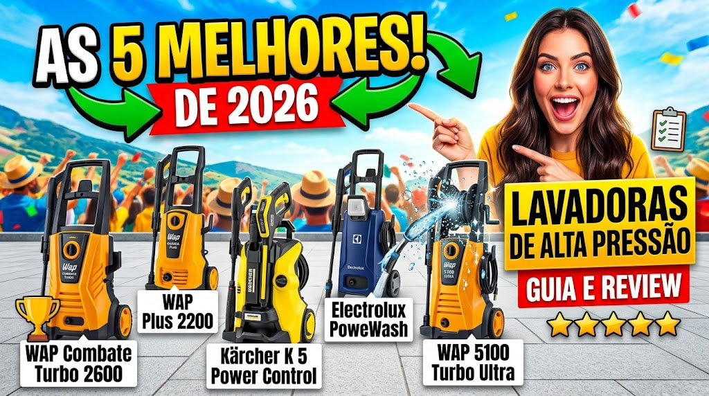 As 5 Melhores Lavadoras de Alta Pressão em 2026: Guia Completo e Review