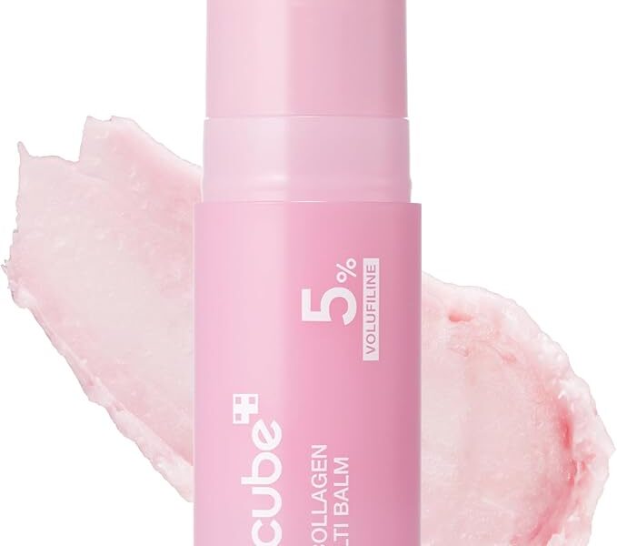 medicube PDRN Rosa Colágeno Volume Multi Balm Stick | Volufiline, PDRN, NAD, Colágeno | Balm Facial e Corpo para Abaixo dos Olhos, Neck, Forehead, Linhas Sorrisas, Lábios | Plumping, Radiance, Line