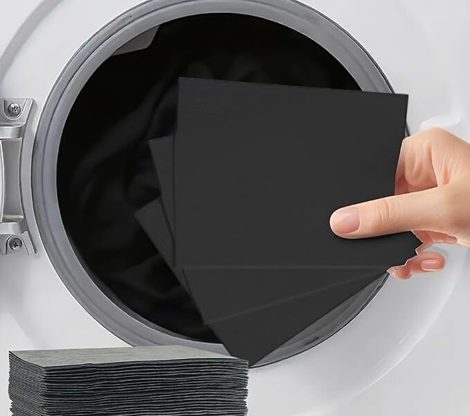 10 Folhas de Melhoramento de Cor para Roupas Escuras – Folhas de Proteção de Cor e Restauração de Desbotamento, Acessório de Cuidado para Roupas de Lavagem em Máquina de Lavar, Tecido Não Tecido