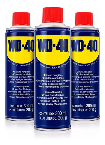 3 Und Wd40 Spray Produto Multiuso Lubrifica Desengripa 300ml