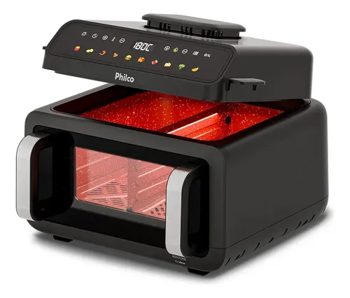 Air Fryer Barbecue Philco 11l 10em1 Visor Glass 1900w Turbo na Meli por R$ 418,34