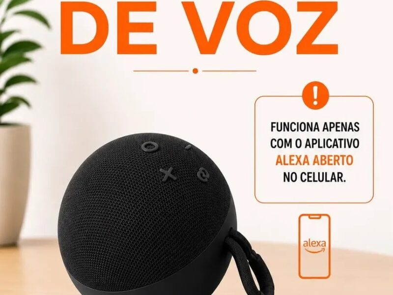Alaxe Caixa De Som Inteligente Comando Voz Portátil Bluetoot