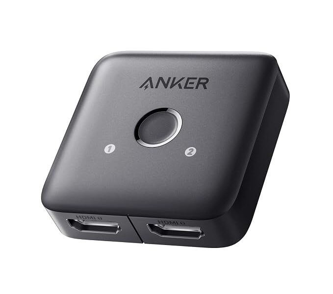 Anker Switch HDMI 4K@60Hz, Splitter HDMI 2 em 1 Saída, Comutador Monitor na Link por R$ 75,04