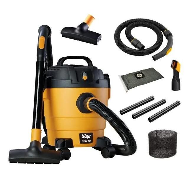Aspirador De Pó e Água Wap Gtw 10 Compacto 1400w 10 Litros Amarelo