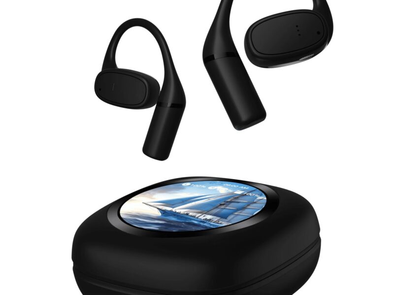 Aurafit X5 Fone de Ouvido Sem Fio OWS com Tela TFT HD de 1.7”, Tradução por IA, 4GB de Armazenamento e App Android/iOS ​ ​