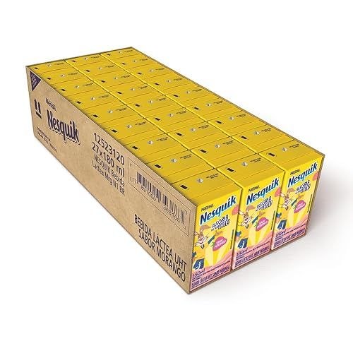Bebida Lactea NESQUIK Morango 180ml – 27 unidades