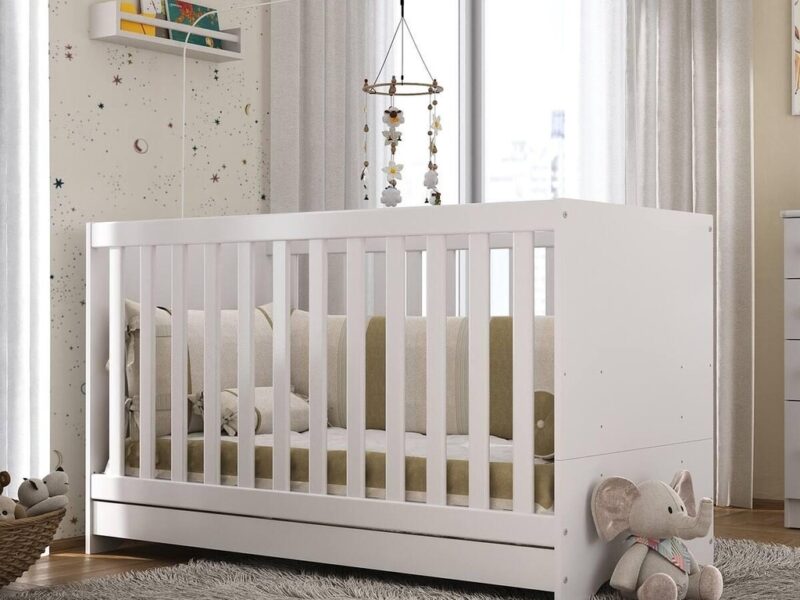 Berço 3 em 1 multifuncional para Colchão 60x130cm Multimóveis vira mini cama e sofazinho