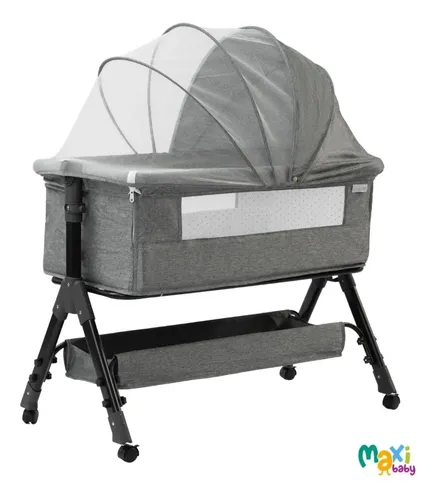 Berço Portátil Funcional Maxy Baby Cinza Belle