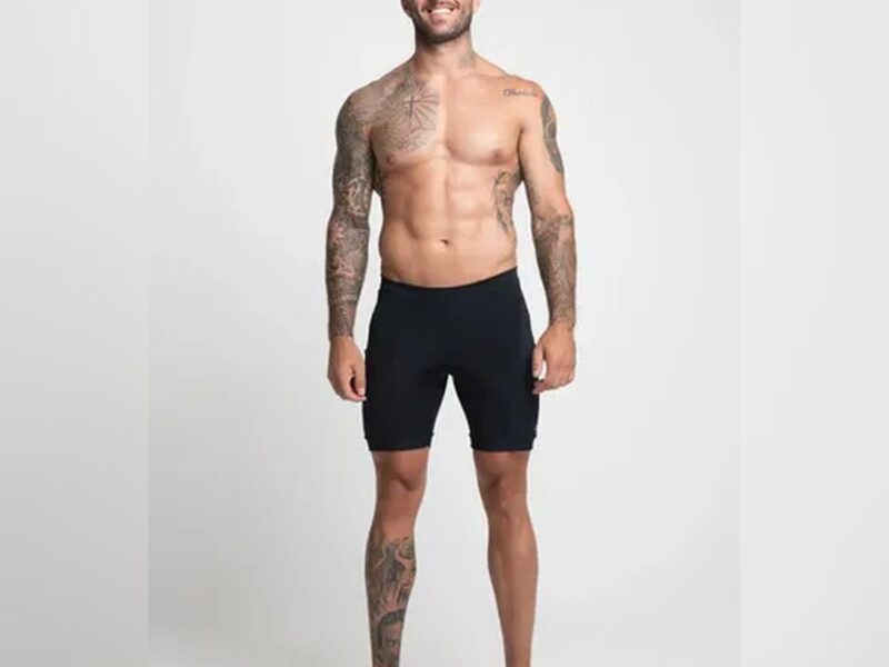 Bermuda Compressão Masculina Bolsos Para Corrida E Treinos