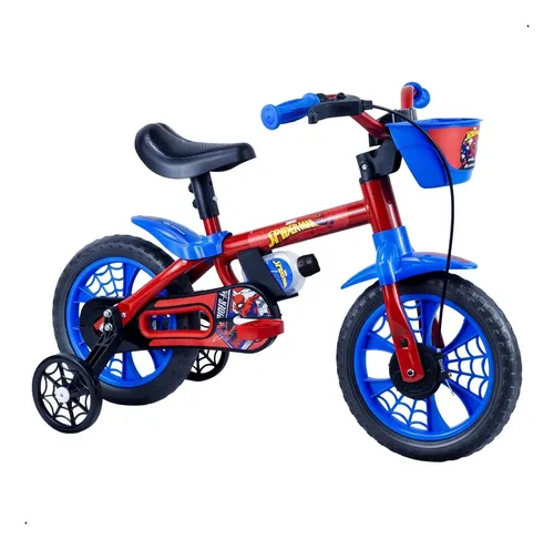 Bicicleta Homem Aranha Infantil Com Rodinha Aro 12 Nathor