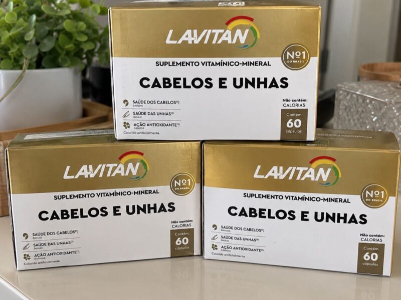 Biotina, zinco e selênio Lavitan em cápsula Sem sabor 3 kits de 60 un