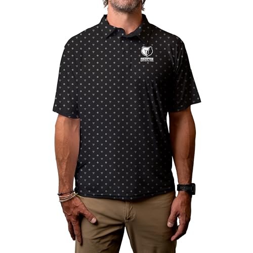 Blue 84 Camisa polo masculina de manga curta oficialmente licenciada pela NBA com estampa reforçada