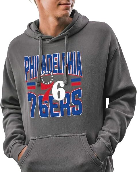 Blue 84 NBA Officially Licensed Hooded Sweatshirt Ringspun Bold Black