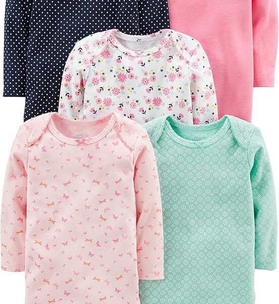 Body Pacote com 5 bodies de manga comprida Simple Joys by Carter’sMeninas