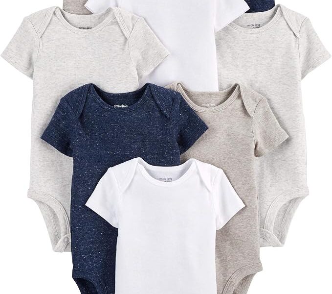 Body Pacote com 8 bodies de manga curta Simple Joys by Carter’sUnisex Bebê