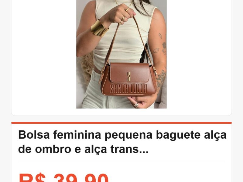 Bolsa feminina pequena baguete alça de ombro e alça transversal elegante lançamento