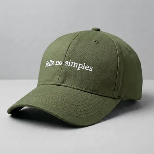 Boné Strapback Feliz No Simples Aba Curva Ajustável Unissex
