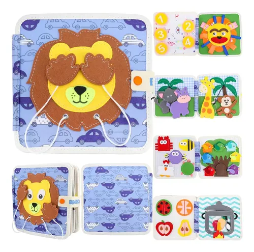 Brastoy Livro Educativo De Velcro Sensorial Brinquedo – Leão