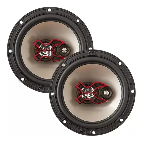 Bravox B3X60 X 6 Preto/Prata Triaxial Alto Falante 6