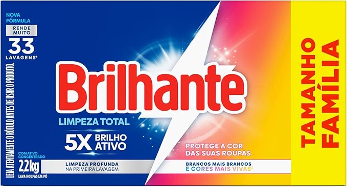 Brilhante Limpeza Total – Sabão Em Pó 2 2Kg