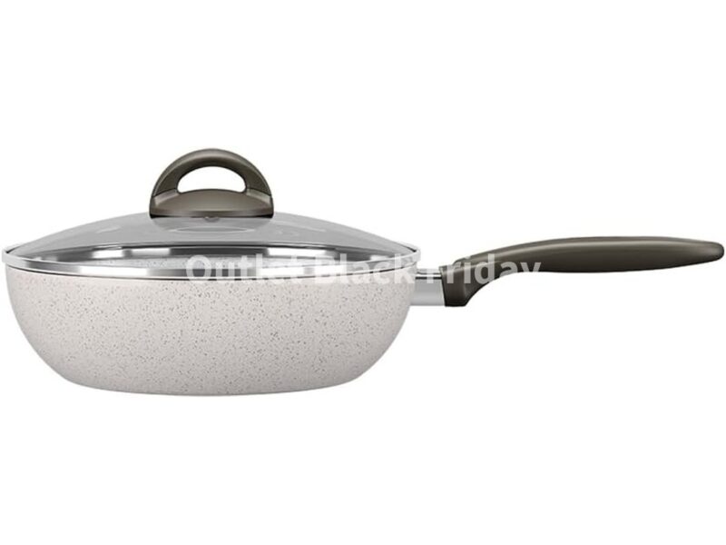 Brinox – Wok com Tampa 28Cm 4,1L Ceramic Life Suprema – Vanilla