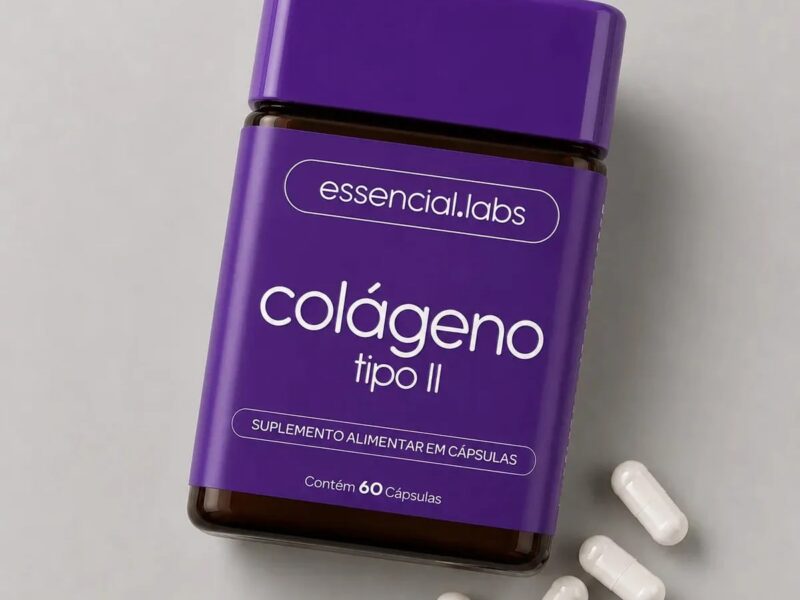 COLÁGENO TIPO 2 com 45mg – Fórmula Exclusiva para a Articulação com Máxima Concentração e Biodisponibilidade – 60 Cápsulas