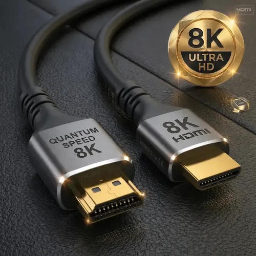 Cabo Hdmi 2.1 8k Gold Ultra Hd Compatível Com Ps5 Xbox Series X/s 3 Metros Ezsias Armarinhos