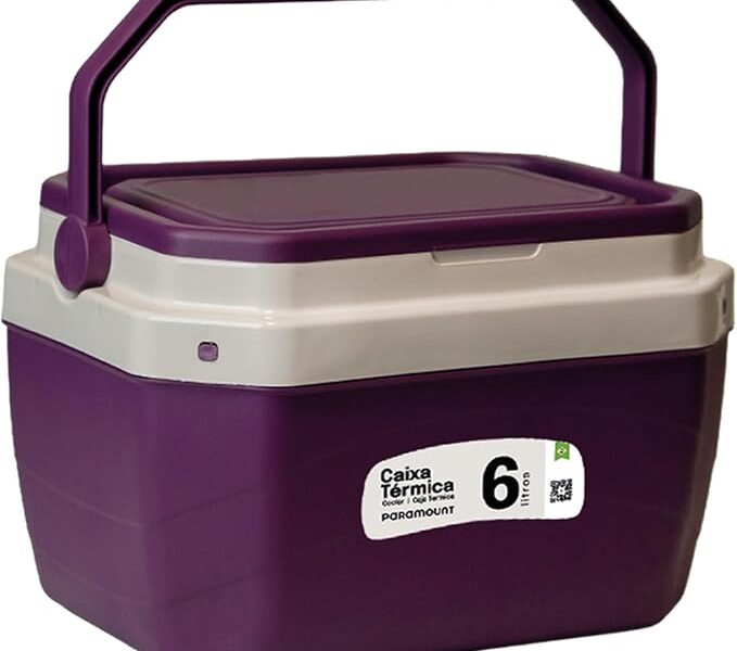 Caixa Térmica Cooler com Alça Paramount para Transporte de Bebidas, Churrasco, Gelo e Alimentos, Ideal para Praia, Camping, Pesca