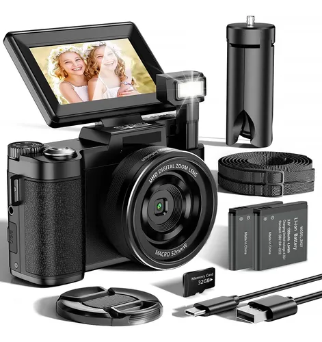 Camera Fotografica Digital 5k 64mp 16x Com Cartão Sd De 32gb