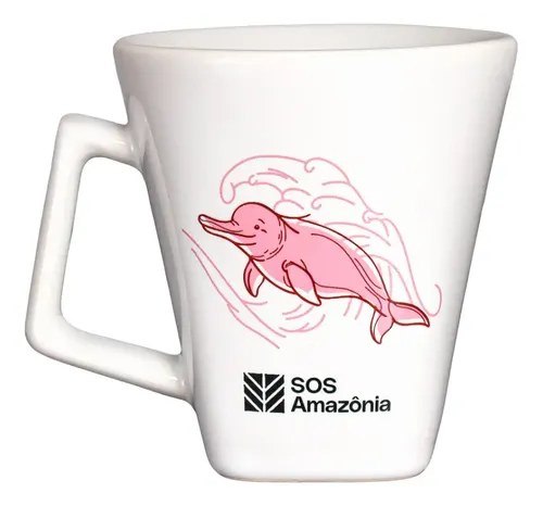 Caneca de Cerâmica Oxford Mini Quartier 220 mL com Boto-Cor-de-Rosa