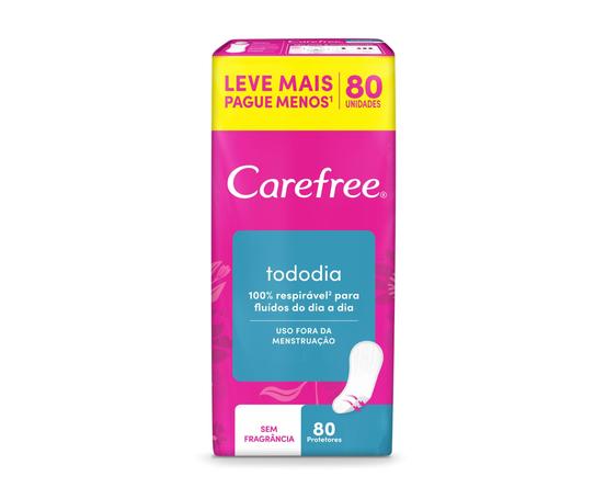 Carefree Protetor Diário Todo Dia sem Perfume 80 unidades
