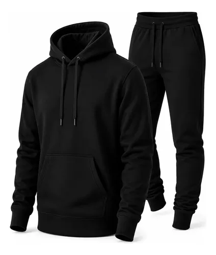 Conjunto Calça E Blusa De Moletom Liso Masculino Unissex