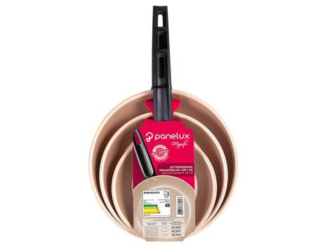 Conjunto de Frigideiras Antiaderente Panelux Magnific Cereja 3 Peças – Frigideira –