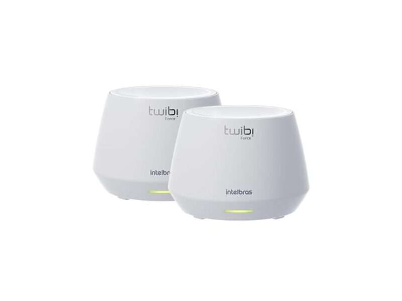 Conjunto de Roteador Sem Fio WI-FI 6 Twibi Force AX Branco Intelbras