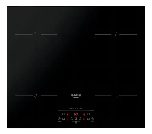 Cooktop de Indução 4 Bocas Dako Supreme Preto com Trava de Segurança