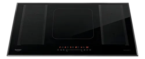 Cooktop de Indução 5 Bocas Dako Select com 2 Zonas Flexíveis e 7200W com Mesa em Vidro Cerâmico 220 V