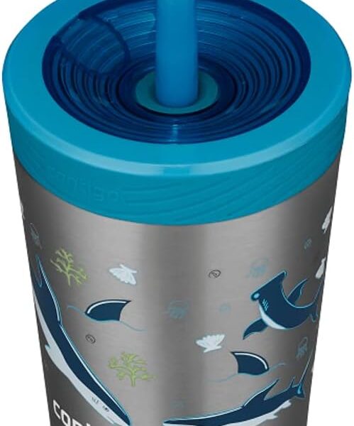 Copo Térmico Infantil Inox 354ml Tubarão Contigo