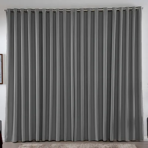 Cortina 3,00×2,50 Metros Blackout Blecaute Cinza Corta Luz Em Tecido Grosso Para Quarto E Sala Casa Laura Enxovais na Meli por R$ 66,90
