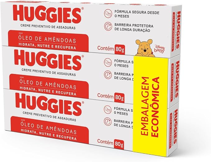 Creme Preventivo Assaduras Huggies Pele Protegida c/3 de 80g